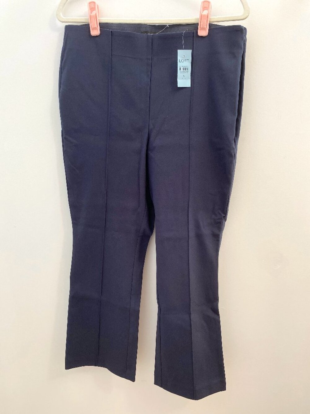 Loft Navy Blue High Waist Curvy Dress Pants NWT Size 12 Petite